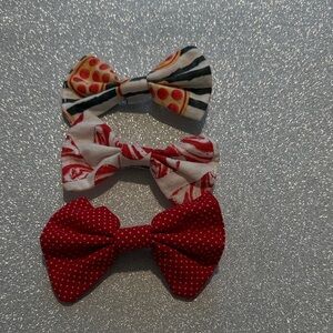 handmade valentine’s clip on bows